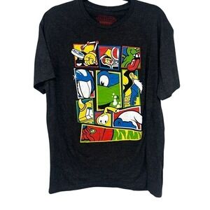 Saturday Morning Cartoons Gray Medley Crewneck T-Shirt Size XL